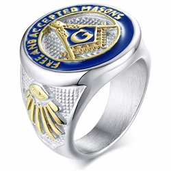 Masonic rostfritt stål ring och unik design